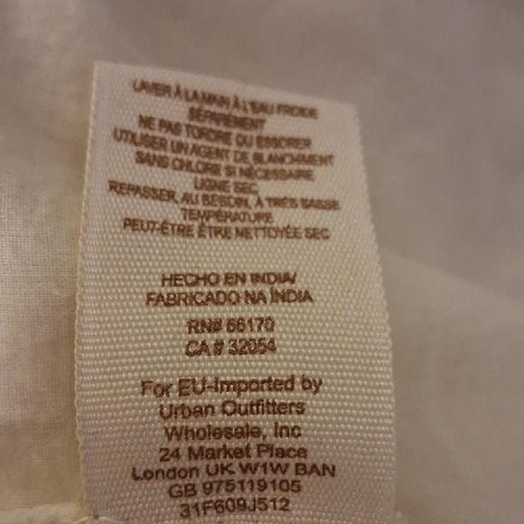 Free People Cream Cotton Jacket w Colorful Embroidery, Buttons, Pockets XS - Picture 5 of 5